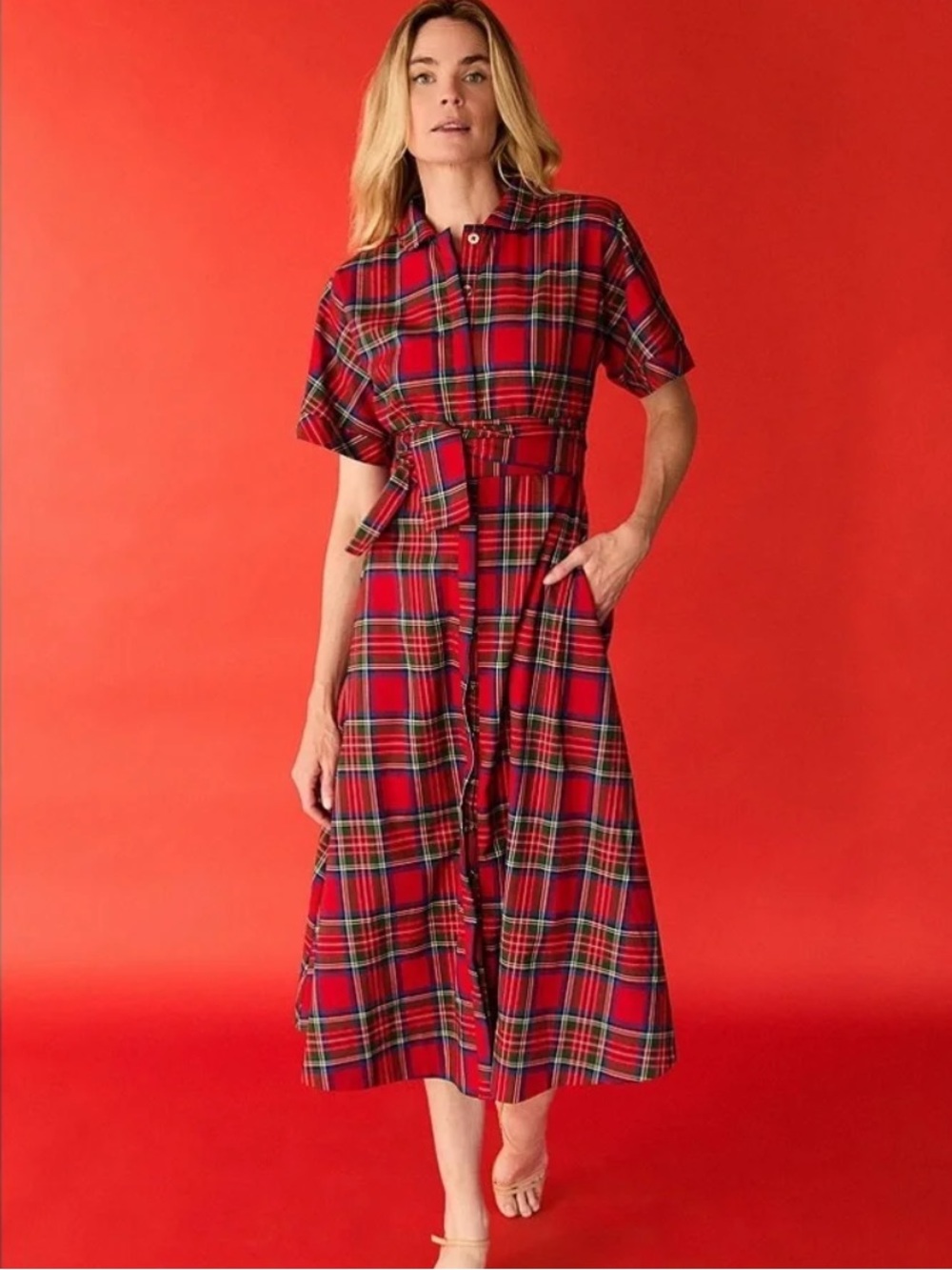 NWT Buru Donna Day Shirt Dress S Short Sleeve Contrast Bow Detail Stripe Print